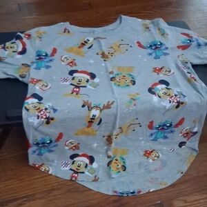 Disney Festive Mickey and Friends Gray T-Shirt